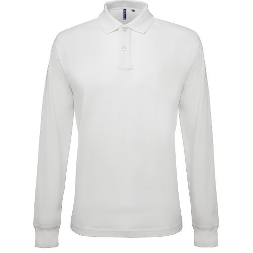 Asquith & Fox Men's Classic Fit Long Sleeved Polo White